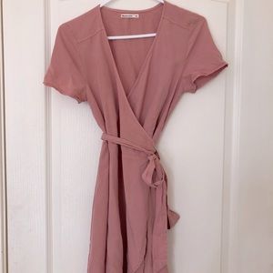 Marine layer Frances wrap dress XS in rose